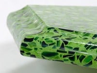 Green Recycled Glass Countertop