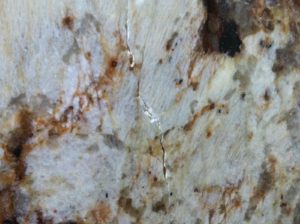 Crack Going Against Grain of Granite